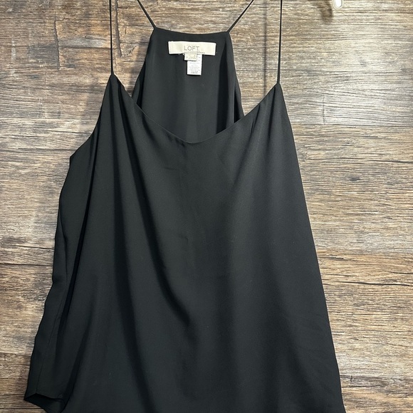 LOFT Black Fitted Backless Camisole Tank Top - Picture 4 of 7